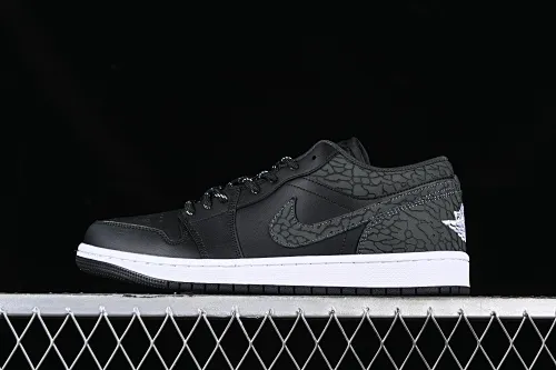 All categories Air Jordan Jordan series basketball shoes Air Jordan 1 Low Air Jordan 1 Low AJ1 Joe 1 all black burst pattern low-top cultural casual sneakers FB9907-001